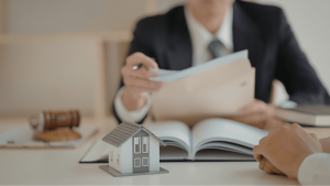 man looking at documents